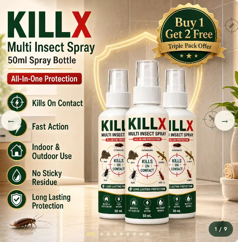 Killx Multi Insect Spray, 3 x 50 ml Bottles