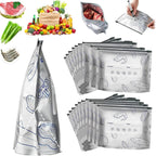 Aluminium Foil Bags Resealable Zip Lock Pouch (Pack Of 20)